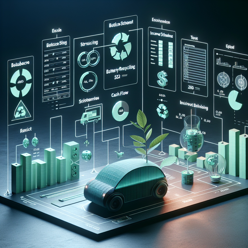 ¿Cómo estructurar la contabilidad para una empresa de reciclaje de baterías de vehículos eléctricos?